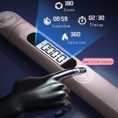 Smart Corded / Cordless Dual-Use Bluetooth APP Counting Skipping Rope, Pink, Gray