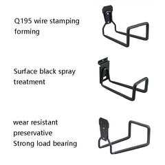 Pipeline Hook Heavy Water Pipe Wire Storage Garage Hook, Style:, On Wall, Groove Plate