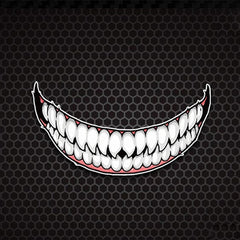 J06 Motorcycle Helmet Sticker, Small Teeth