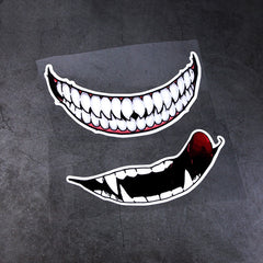 J06 Motorcycle Helmet Sticker, Small Teeth