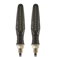 2pcs MK-109 Motorcycle Flow Steering Lamp LED Signal Light, MK-109(Black )