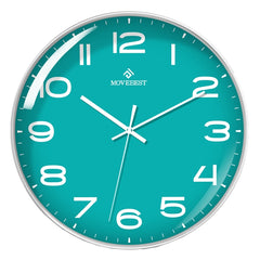 MOVEBEST 12 Inch Living Room Wall Clock Simple Home Plastic Watch, Style:, G2001 Green Surface White Frame, G2001 Black Surface Black Frame, G2001 White Surface White Frame, G2001 White Surface Black Frame, G2001-L White Surface White Frame            ...