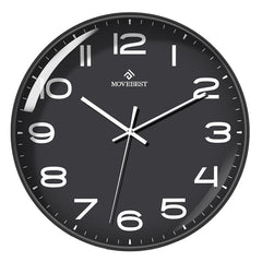 MOVEBEST 12 Inch Living Room Wall Clock Simple Home Plastic Watch, Style:, G2001 Green Surface White Frame, G2001 Black Surface Black Frame, G2001 White Surface White Frame, G2001 White Surface Black Frame, G2001-L White Surface White Frame            ...