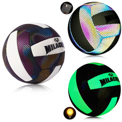 MILACHIC Fluorescent Volleyball No.5 PU Machine Stitched Volleyball, 6930 Night Light, 6931 Colorful, 6932 Honeycomb