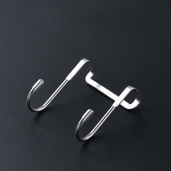 5pcs /Pack  S-Shaped Double Hook Stainless Steel Coat And Drawer Door Rear Hook, S-Shaped Double Hook