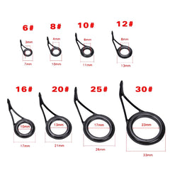 Ceramic Wire Loop Luya Rod Fishing Gear Accessories, 75 PCS / Box