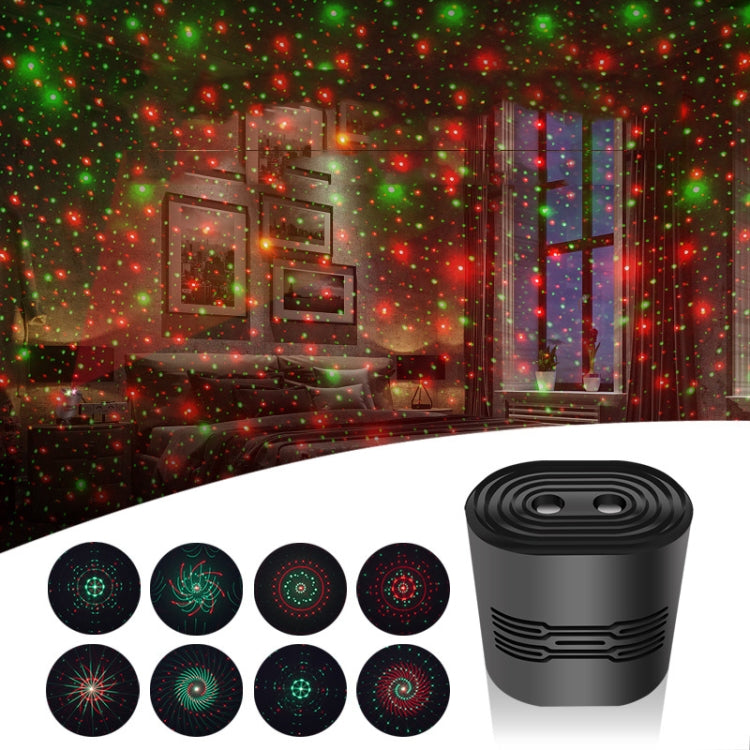 C209 USB Charge Mini Laser Stage Atmosphere Light, Single Star Style (White), 8 In 1 Style (Black), 12 In 1 Style (Black)