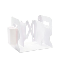 Desktop Folding And Retractable Book Storage Stand, White, Grey, White + Pen Holder, Gray + Pen Holder