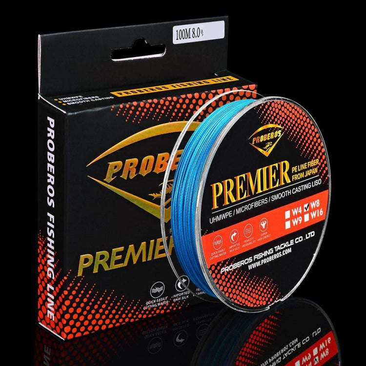 PROBEROS 8 Edited 100M Majestic Horse Fish Line, 0.4 / 6LB, 0.6 / 8LB, 0.8 / 10LB