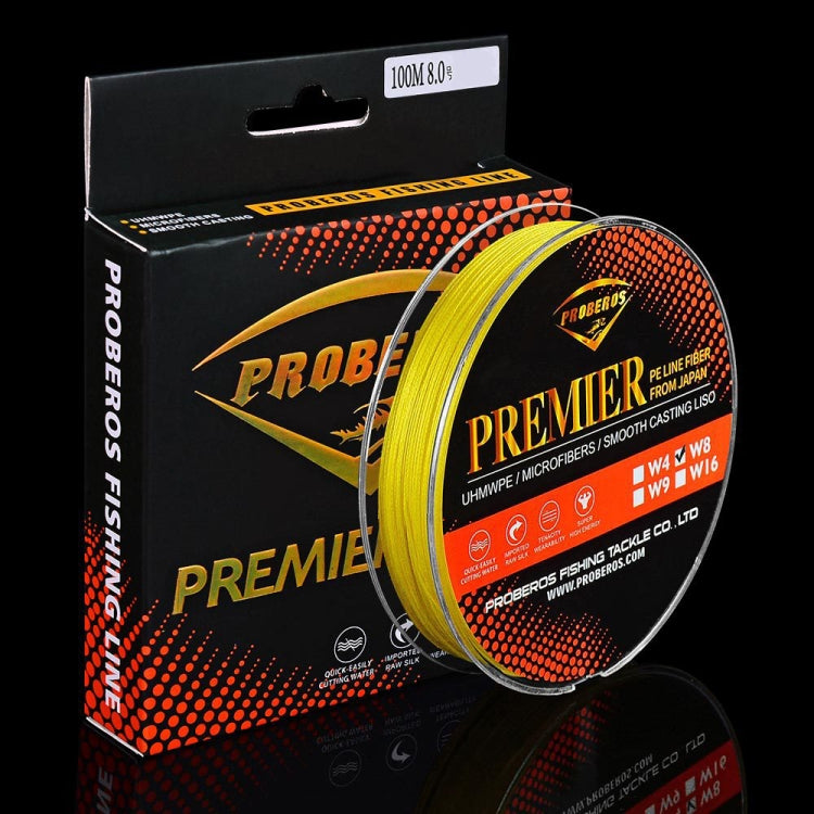 PROBEROS 8 Edited 100M Majestic Horse Fish Line, 0.4 / 6LB, 0.6 / 8LB, 0.8 / 10LB