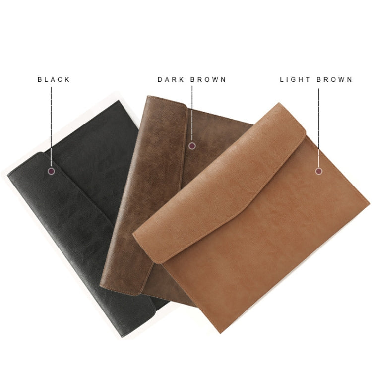 PU Leather Litchi Pattern Sleeve Case For 13.3 Inch Laptop, Style:, Single Bag (Light Brown), Single Bag  (Dark Brown), Single Bag ( Black ), Liner Bag + Power Bag  (Light Brown), Liner Bag + Power Bag  (Dark Brown), Liner Bag + Power Bag  (Black)