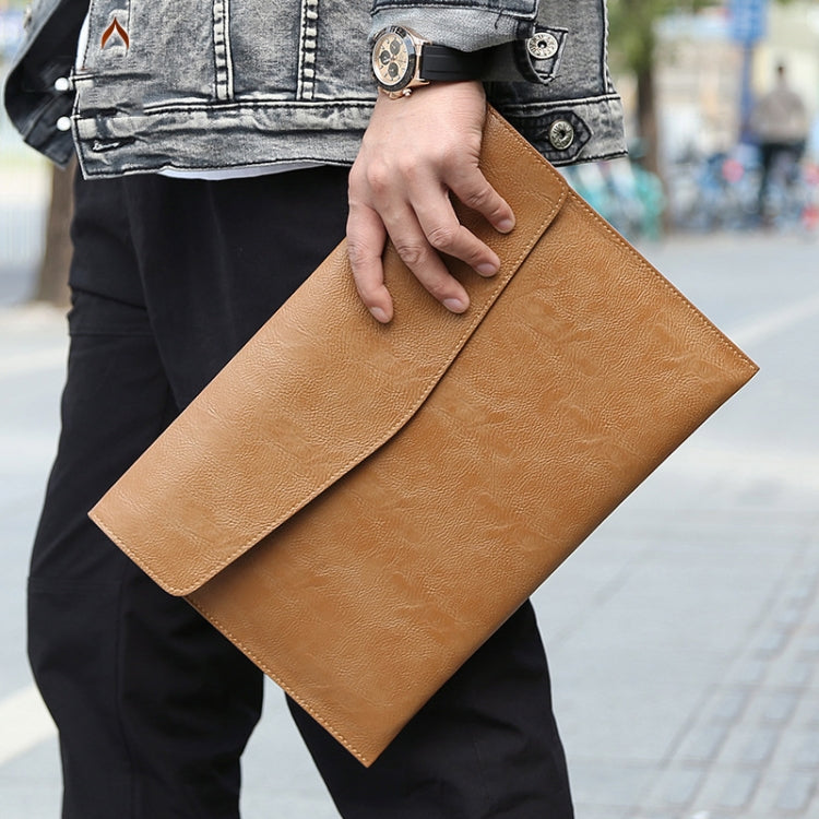 PU Leather Litchi Pattern Sleeve Case For 13.3 Inch Laptop, Style:, Single Bag (Light Brown), Single Bag  (Dark Brown), Single Bag ( Black ), Liner Bag + Power Bag  (Light Brown), Liner Bag + Power Bag  (Dark Brown), Liner Bag + Power Bag  (Black)