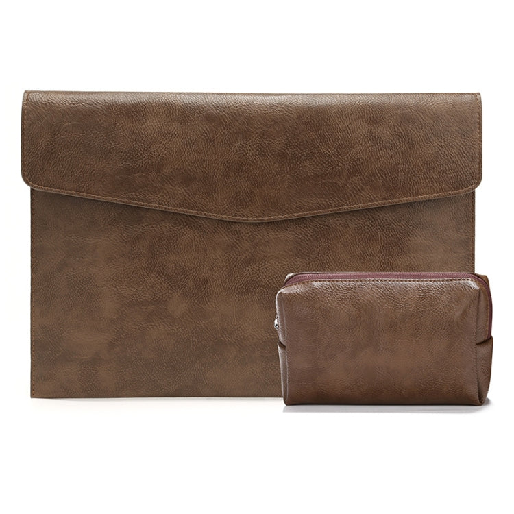 PU Leather Litchi Pattern Sleeve Case For 13.3 Inch Laptop, Style:, Single Bag (Light Brown), Single Bag  (Dark Brown), Single Bag ( Black ), Liner Bag + Power Bag  (Light Brown), Liner Bag + Power Bag  (Dark Brown), Liner Bag + Power Bag  (Black)