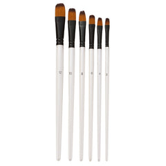 Zhuting Nylon Wool Stick Gouache Brush Set, 6 PCS/Set Pointed, 6 PCS/Set Flat Head, 6PCS/Set Tongue Peak, 6PCS/Set Perseveral Peak