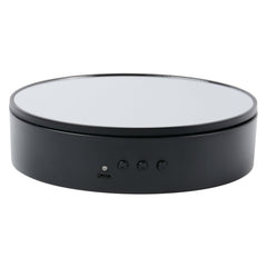 15cm Adjustable Speed Rotating Display Stand Props Turntable, White Mirror, Black Mirror, White Velvet, Black Velvet