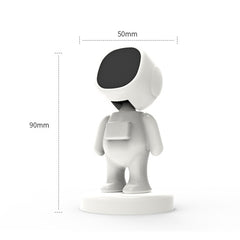 TOPFREE Astronaut Car Bracket Magnetic Adhesive Paste Navigation Car Phone Bracket, White, Black