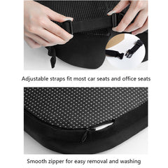 QFC060 V-shaped Car Memory Foam Non-slip Seat Cushion, Black, Khaki, Grey