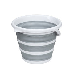 Home Outdoor Portable Folding Silicone Bucket, Gray 10 Liters, Blue Yellow 10 Liters