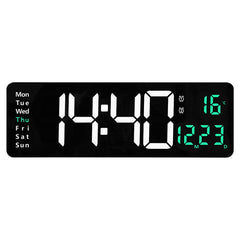 6626 Living Room Wall-Mounted Large Screen Display LED Digital Clock, 16 Inch Orange Temperature, 16 Inch Green Temperature, 16 Inch Blue Temperature, 16 Inch White Temperature