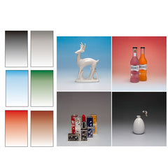 54 x 83cm Gradient Morandi Double-sided Film Photo Props Background Paper, Red / Gold Brown, Blue /Green, Deep Gray / Light Gray