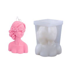 Aromatherapy Plaster Mold Rose Beauty Candle Silicone Mold, Style:, Cover Eyes, Close Eyes