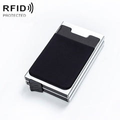RFID Aluminum Alloy Anti-Degaussing Coin Card Holder, Black, Silver Black, Black Grey, Silver, Black Silver, Black Purple, Silver Purple, Black Red, Silver Red