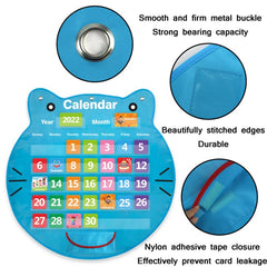 Classroom Decoration Cat Head Calendar Hanging Bag, Cat Head Calendar