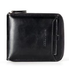 Baellerry D3124 Short PU Leather Wallet Zipper Retro Youth Small Wallet, Black Horizontal, Black Vertical, Brown Horizontal, Brown Vertical, Purple Horizontal, Purple Vertical, Gray Horizontal, Gray Vertical