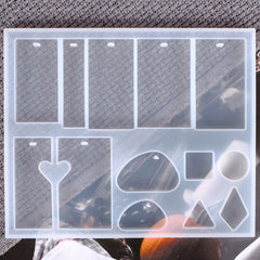 129 In 1 Time Gem Necklace Pendant Crystal Epoxy Resin Silicone Mold Set, Necklace Mold Set