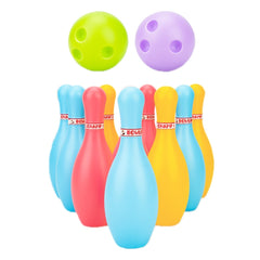 3 Sets Children Sports Recreation Plastic Bowling Toy Set, Size:, 12cm, 15cm, 18cm