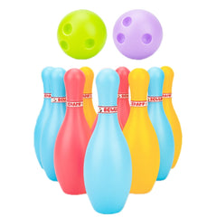 3 Sets Children Sports Recreation Plastic Bowling Toy Set, Size:, 12cm, 15cm, 18cm