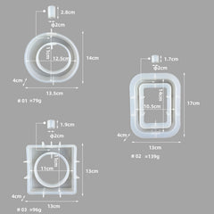 DIY Vase Epoxy Mould Simple Vase Make Tool, Square, Rectangle, Irregular Circle, Heart Shaped