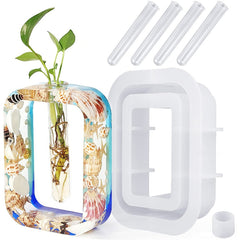 DIY Vase Epoxy Mould Simple Vase Make Tool, Square, Rectangle, Irregular Circle, Heart Shaped