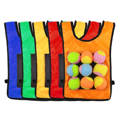 Children Dodgeball Vest For Parent-child Outdoor Games With 5 Balls, Small (Red), Small (Blue), Small (Yellow), Small (Orange), Small (Green), Large (Red), Large (Blue), Large (Yellow), Large (Orange), Large (Green), Small + 5 Tails (Red)              ...