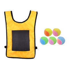 Children Dodgeball Vest For Parent-child Outdoor Games With 5 Balls, Small (Red), Small (Blue), Small (Yellow), Small (Orange), Small (Green), Large (Red), Large (Blue), Large (Yellow), Large (Orange), Large (Green), Small + 5 Tails (Red)              ...
