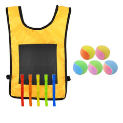 Children Dodgeball Vest For Parent-child Outdoor Games With 5 Balls, Large + 5 Tails (Blue), Large + 5 Tails (Yellow), Large + 5 Tails (Orange), Large + 5 Tails (Green)