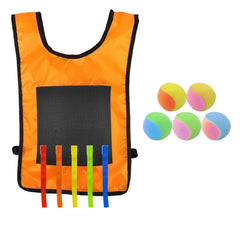 Children Dodgeball Vest For Parent-child Outdoor Games With 5 Balls, Large + 5 Tails (Blue), Large + 5 Tails (Yellow), Large + 5 Tails (Orange), Large + 5 Tails (Green)
