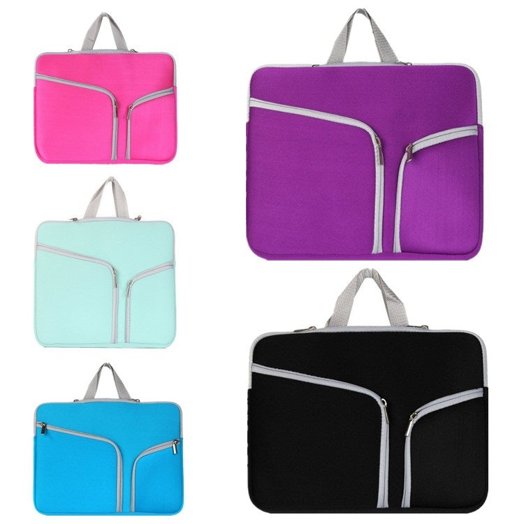T228 Diving Material Computer Bag Multi-pocket Laptop Liner Bag, 17 Inch, 10 Inch, 15.6 Inch