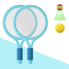 1 Pair Children Badminton Tennis Racket Outdoor Sports With Two Balls, Blue, Pink, Green, Blue Pink, Pink Green