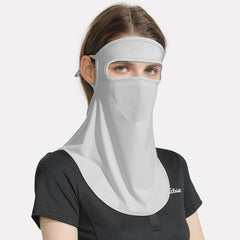 GOLOVEJOY Summer Ice Silk Sunscreen Face Shield  Ladies Outdoor Neck Protection Veil, Neck Protection Pink, Neck Protection Gray, Neck Protection Blue, Neck Protection White