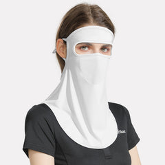 GOLOVEJOY Summer Ice Silk Sunscreen Face Shield  Ladies Outdoor Neck Protection Veil, Neck Protection Pink, Neck Protection Gray, Neck Protection Blue, Neck Protection White