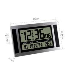 Large Screen LCD Wall Clock Minimalist Electronic Alarm Clock, Large Screen LCD