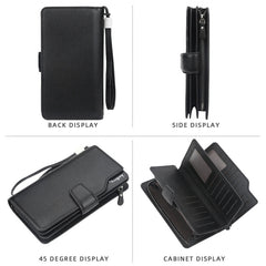 Baellerry Casual Wallet Long Clutch Tri-fold Wallet Multifunctional Phone Bag For Men, Brown, Black