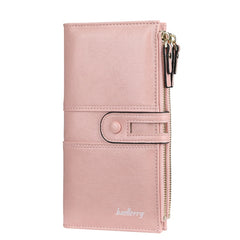 Baellerry  Ladies Long Large Capacity Buckle Zip Clutch Multi-Card Wallet, Baellerry Dark Green, Baellerry let(Pink, Baellerry Sky Blue, Baellerry Red, Baellerry Black, Baellerry Brown