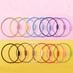 20 PCS Colorful Paint Steel Wire Rope Car Key Ring DIY Accessories, Car Key Ring