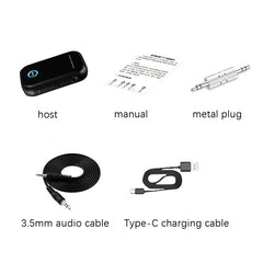 Car Bluetooth 5.0 Audio Receiver 3.5mm Bluetooth Converter, 5.0 Audio Receiver