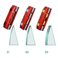 Double Sided Magnetic Wipe High-rise Glass Cleaner, S1, D2, D3