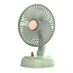 F10 Portable Quiet Desktop Retro Moving Head USB Fan, F10 Milk White, F10 Bean Green