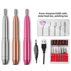 Aluminum Alloy Nail Grinding Machine USB Electric Nail Polish Remover, Nail Polish Remover(Gold), Nail Polish Remover(Rose Pink), Nail Polish Remover(Silver)