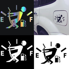 Pull Fuel Tank Pointer To Full Hellaflush Reflective Vinyl Car Sticker